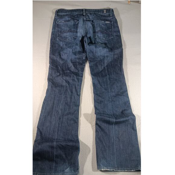7 For All Mankind High Waist Bootcut Jeans Women’s M Stretch Denim USA Made - Picture 7 of 8